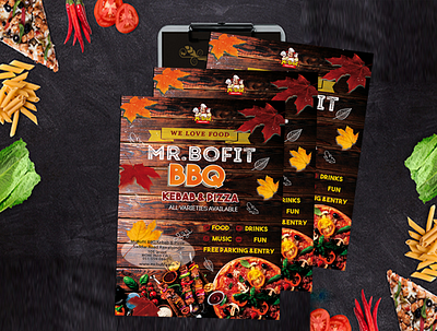 Mr.bofit Food Flyer brand identity business flyer design business poster food delivery food flyer food illustration food poster restaurant menu resturant unique