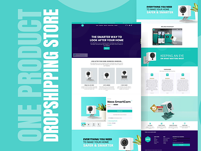 Shopify One Product Dropshipping Store design dropshipping elementor elementor-pro illustration logo psd to wordpress shopify webdesign webdevelopment wordpress wordpress design