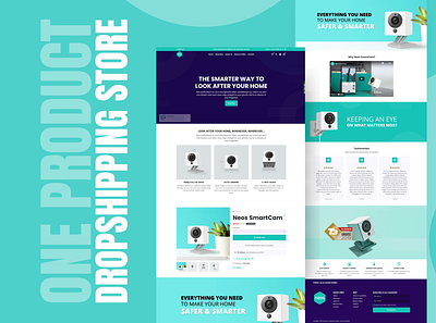 Shopify One Product Dropshipping Store design dropshipping elementor elementor pro illustration logo psd to wordpress shopify webdesign webdevelopment wordpress wordpress design