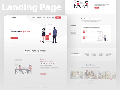 Corporate Landing Page Design branding design figma graphic design landing page landing page design ui ui ux design uiux ux design webdesign website