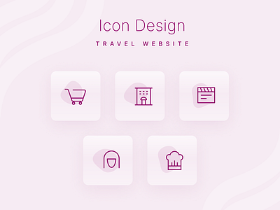 Icon Design for Travel Website branding graphic design icon icon design ui