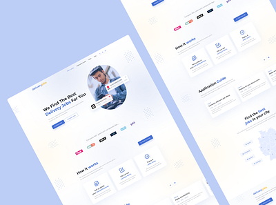 Delivery jobs Website Redesign delivery webiste job website product design redesign ui uiux ux webiste redesign website design