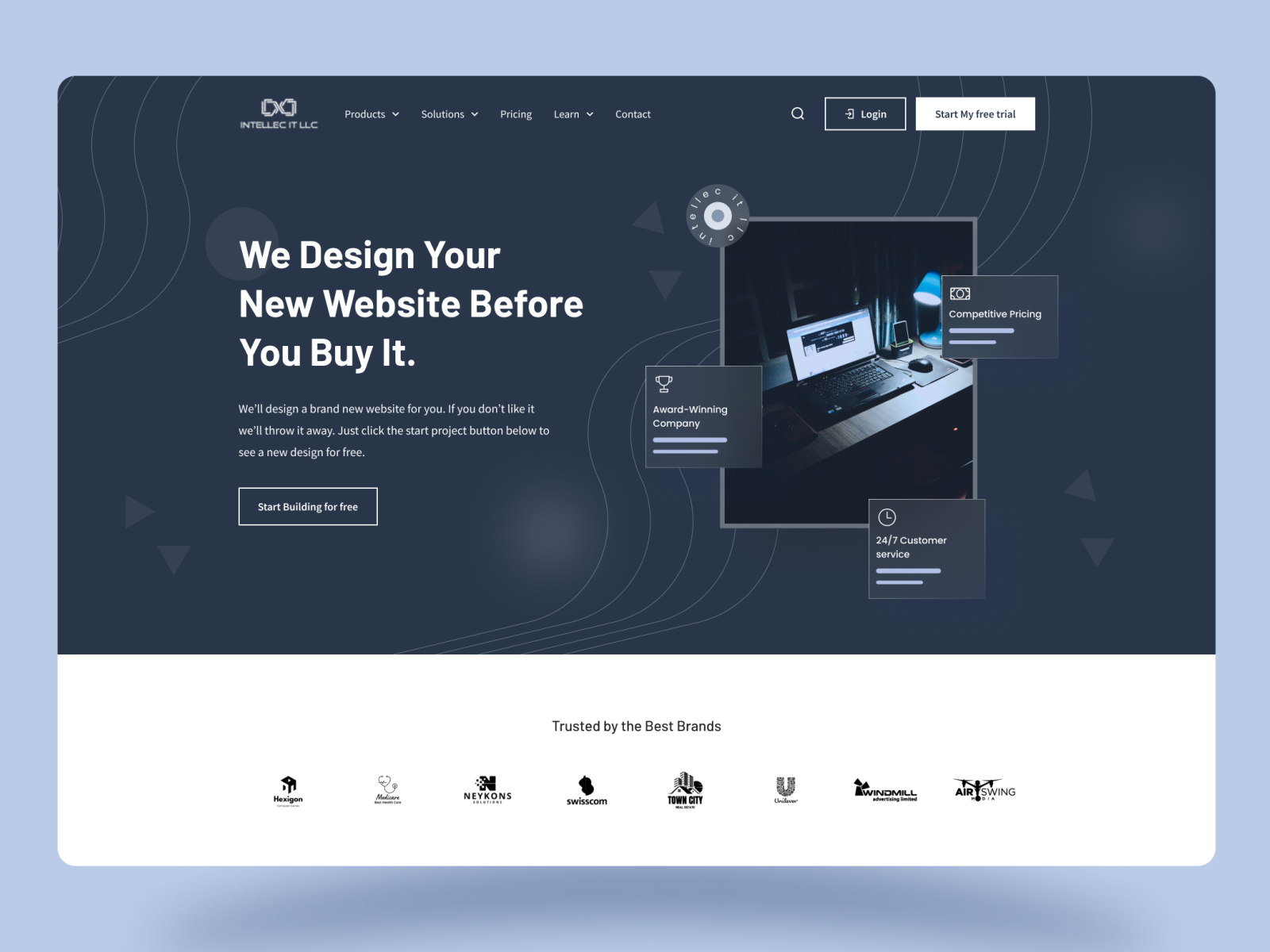 It Company Landing Page Design with Figma by Shuvo Sarker on Dribbble