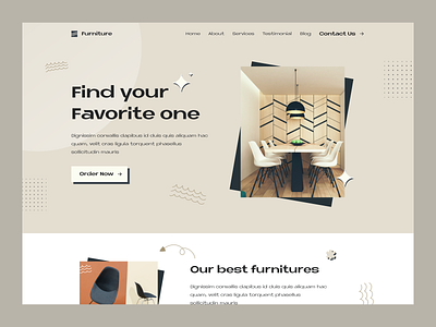 Furniture Shop Landing Page Ui/Ux Design in Figma