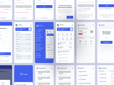 School Management App Ui/Ux Design app screen app ui design figma app design figma ui design learning management lms school management student managemet