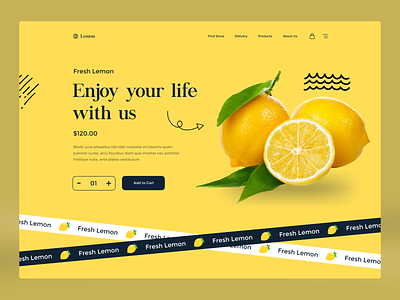 Lemon Ecommerce Landing Page Ui Design