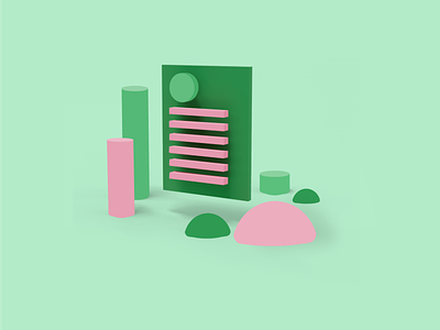 3D made with figma flat illustration ux