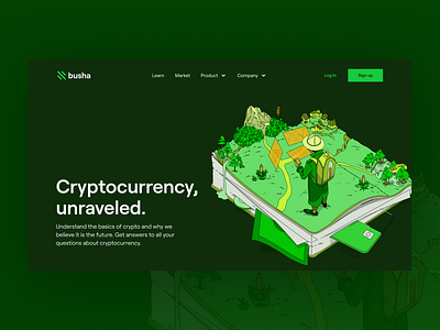 Busha learn landing page