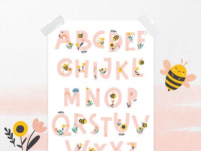 Alphabet Print. Bee