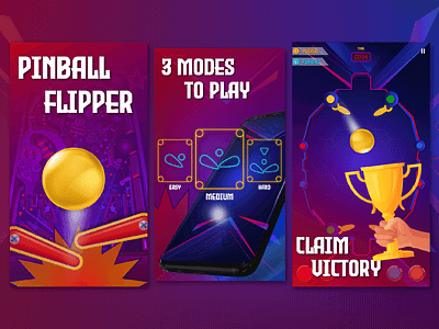 Pinball App Screenshots art branding design illustration screenshots