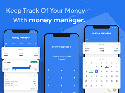 UI Design: Money Manager app branding design expense manager ui mobile money manager typography ui ui design ui ux ux ux design vector