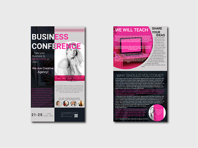 Flyer Designs: Women Business Conference app branding design flat illustration logo typography vector web website