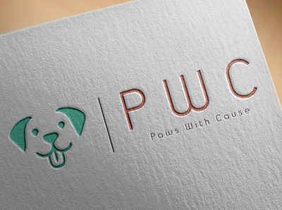 Logo Design: PWC branding design flat icon illustration logo pet care petshop typography ui ux vector web