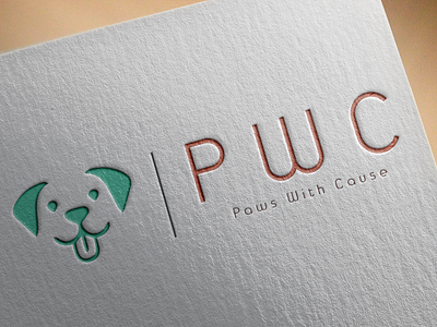 Logo Design: PWC branding design flat icon illustration logo pet care petshop typography ui ux vector web