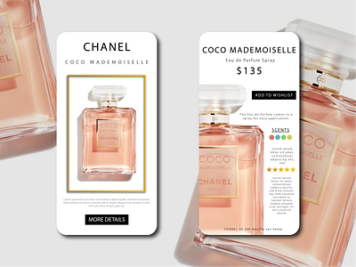 UI Design: Chanel Perfume animation app app design application design application ui branding chanel design flat icon illustration logo perfume typography ui ux vector web