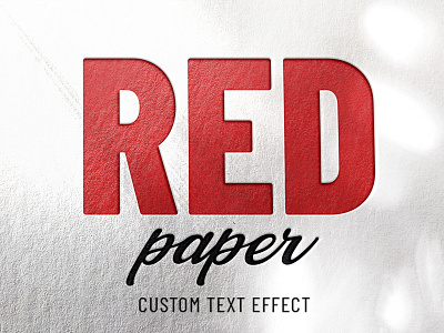 [FREEBIES] RED PAPER PHOTOSHOP TEXT EFFECT text effect