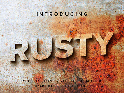 [FREEBIES] RUSTY PHOTOSHOP TEXT EFFECT text effect