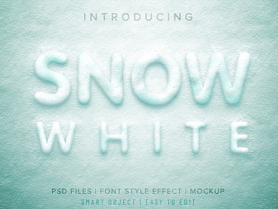 SNOW WHITE PHOTOSHOP TEXT EFFECT winter effect