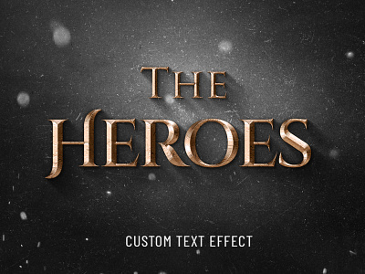 The Heroes Photoshop Text Effect vintage