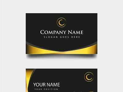 LUXURY GOLD – Business card vector template DOWNLOAD FOR FREE! vector template