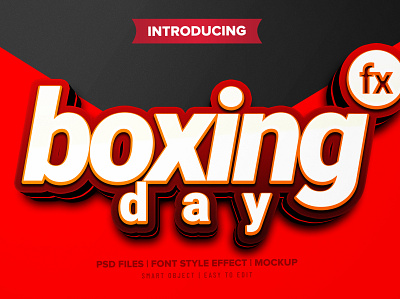BOXING DAY – Photoshop text effect DOWNLOAD FOR FREE! texteffect
