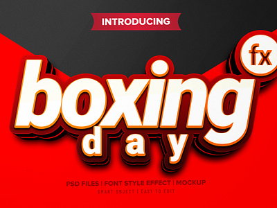 BOXING DAY – Photoshop text effect DOWNLOAD FOR FREE!