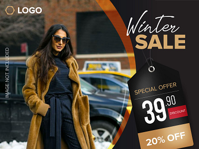 WINTER SALE – Social media post vector template winter template