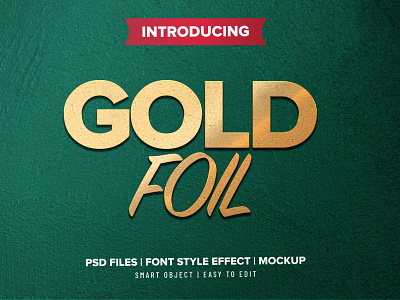 GOLD FOIL – PHOTOSHOP TEXT EFFECT 3dmockup gold gold effect