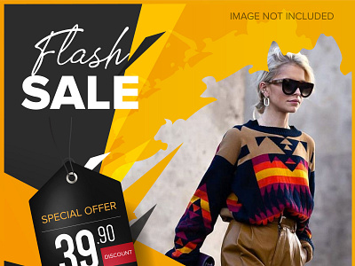 FLASH SALE – SOCIAL MEDIA POST VECTOR TEMPLATE vector template