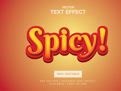 SPICY – EPS VECTOR TEXT EFFECT text effects