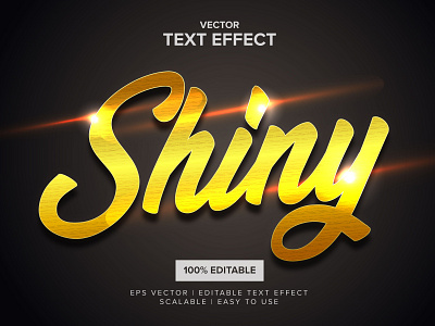 GOLDEN SHINY – EPS VECTOR TEXT EFFECT text effect