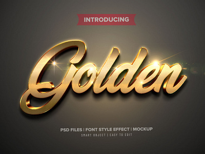 FREE PHOTOSHOP GOLD TEXT EFFECT 3dmockup design illustration logo post template text effect text effects texteffect vector template