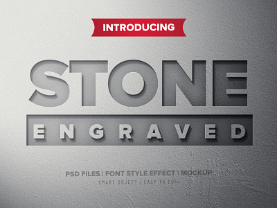 FREE STONE ENGRAVED PSD TEXT EFFECT 3dmockup design text effect text effects texteffect