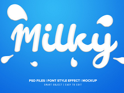 FREE MILK PSD TEXT EFFECT 3dmockup free mockup free template freebies post template text effects texteffect