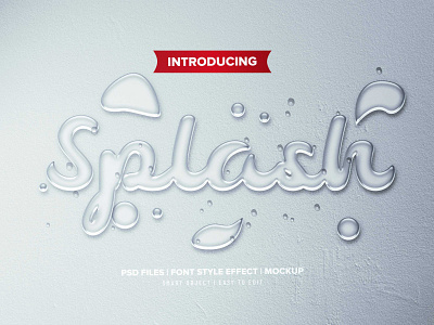 FREE WATER SPLASH PSD TEXT EFFECT text effects