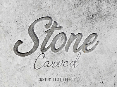 FREE CARVED STONE PSD TEXT EFFECT 3dmockup free psd freebies post template text effects texteffect