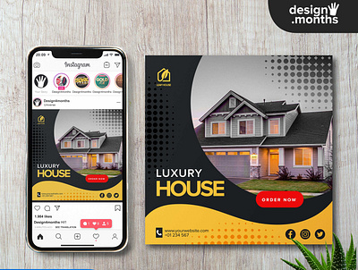 FREE REAL ESTATE INSTAGRAM POST PSD TEMPLATE free instagram free psd free template freebie freebies instagram post