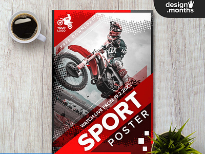 FREE SPORT POSTER PSD TEMPLATE