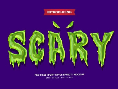 Free scary PSD text effect text effects