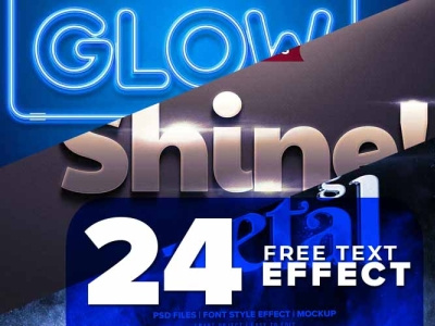 24 Free PSD text effect - 2022 update text effects