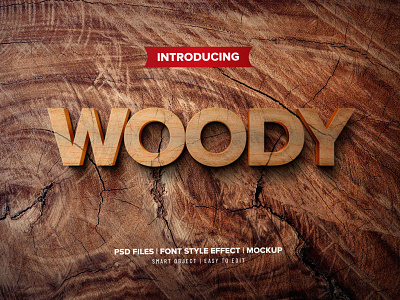 Free wood Photoshop text effect wooden