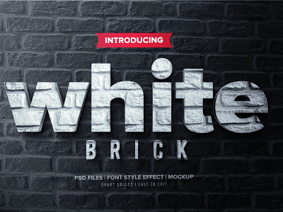 WHITE BRICK PHOTOSHOP TEXT EFFECT FREE DOWNLOAD