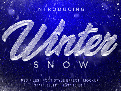 SNOW WINTER PHOTOSHOP TEXT EFFECT FREE DOWNLOAD winter