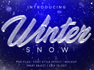 SNOW WINTER PHOTOSHOP TEXT EFFECT FREE DOWNLOAD