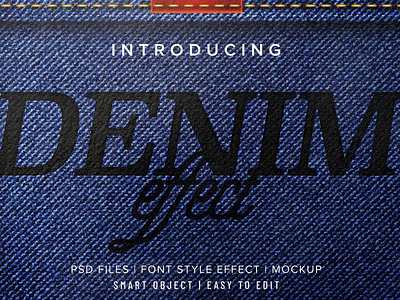 Denim Photoshop text effect free download