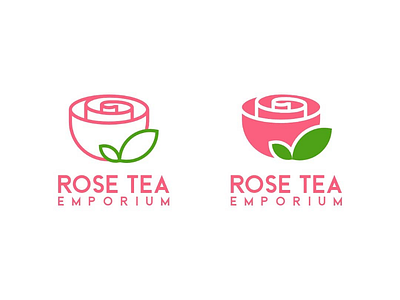 Rose Tea Emporium brand cafe emporium identity logo rose tea