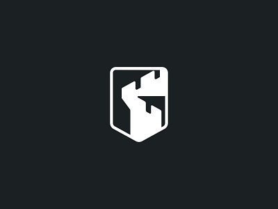 Castle Shield Badge Logo Concept