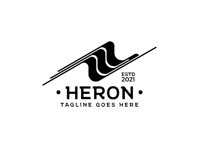 Heron logo concept ardea cinerea brand branding identity logo
