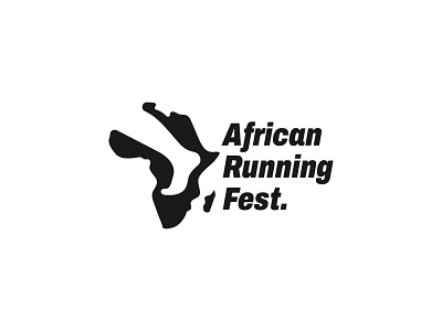African Running Fest Logo africa african brand branding continent design event feet festival identity jogging logo marathon national run running silhouette sport