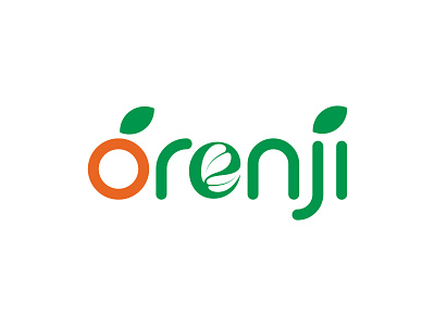 Orenji logo brand branding business design drink fresh fruit identity juice leaves logo logodesign orange organic